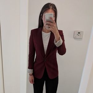 Zara Burgundy Blazer Star Lining - XS